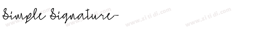 Simple Signature字体转换 Simple Signature字体转换